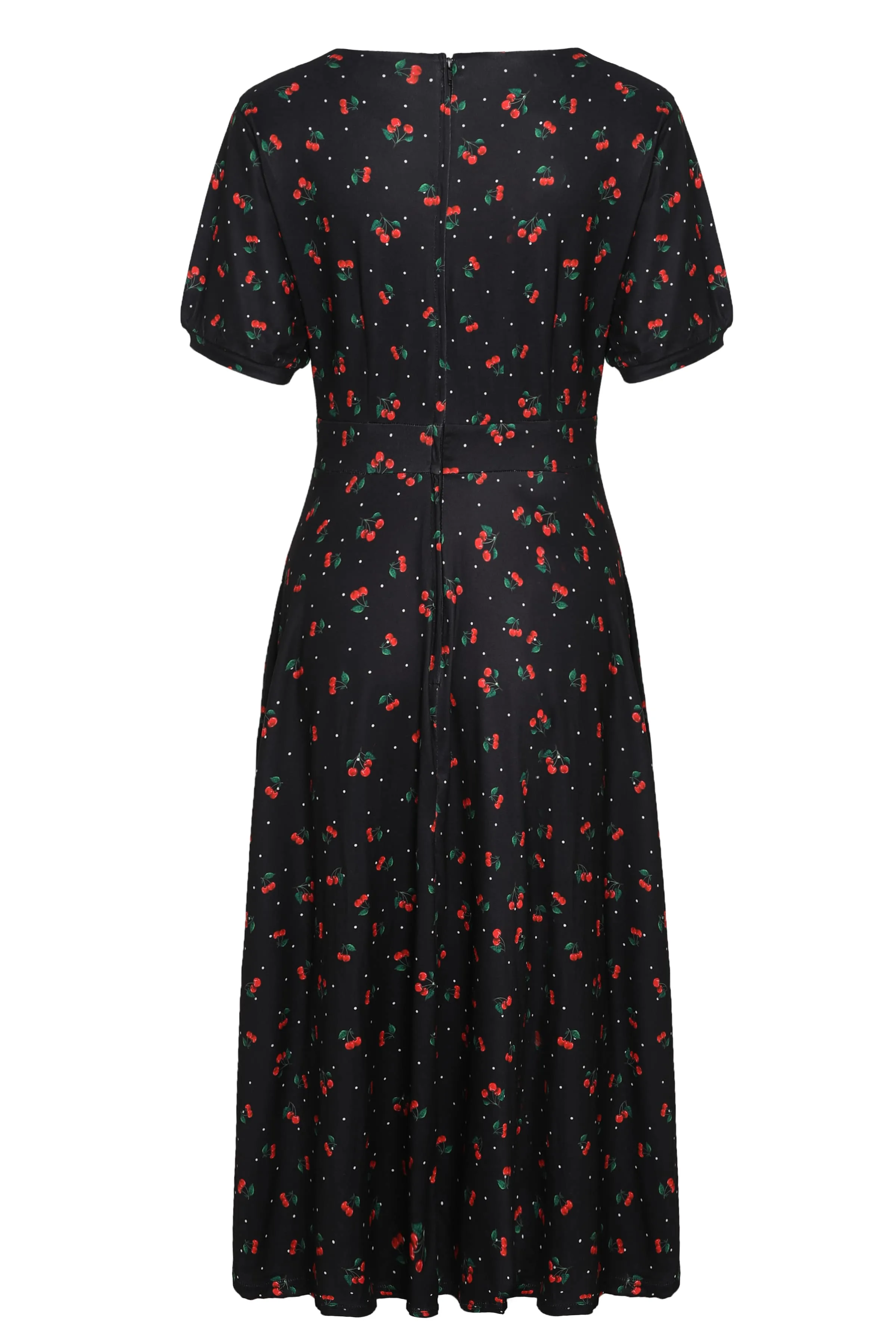 Julia Retro Black Cherry Tea Dress
