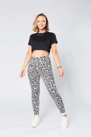 Lana Jeans - Grey Leopard