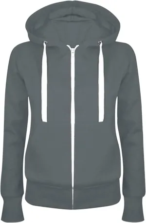 Lastesso Fall Outfits for Women 2024 Full Zip Up Long Sleeve Jacket Coats Basic Solid Athletic Fit Hoodies with Pockets