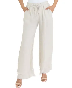 Linen Pants w/ Raw Edge