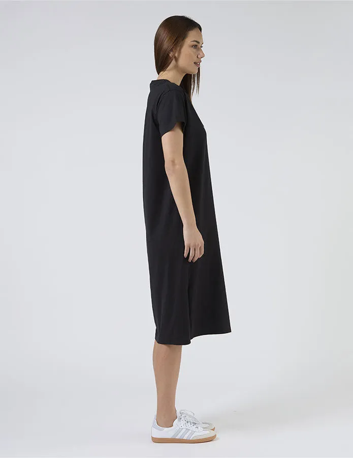 Maxie T-Shirt Dress - Black and White Stripe Star