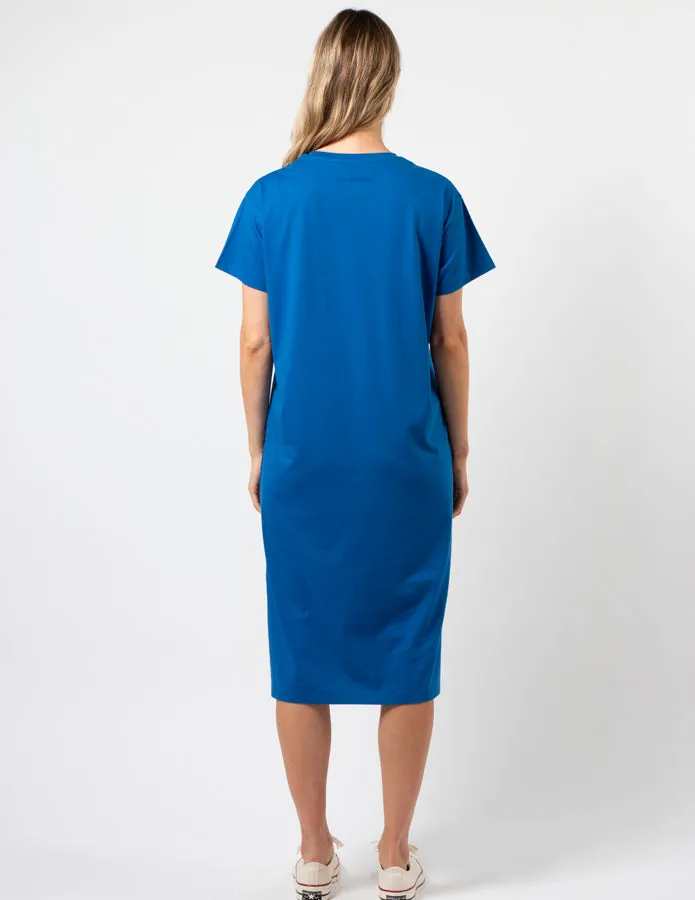 Maxie T-Shirt Dress - Deep Blue Bowtiful Bow