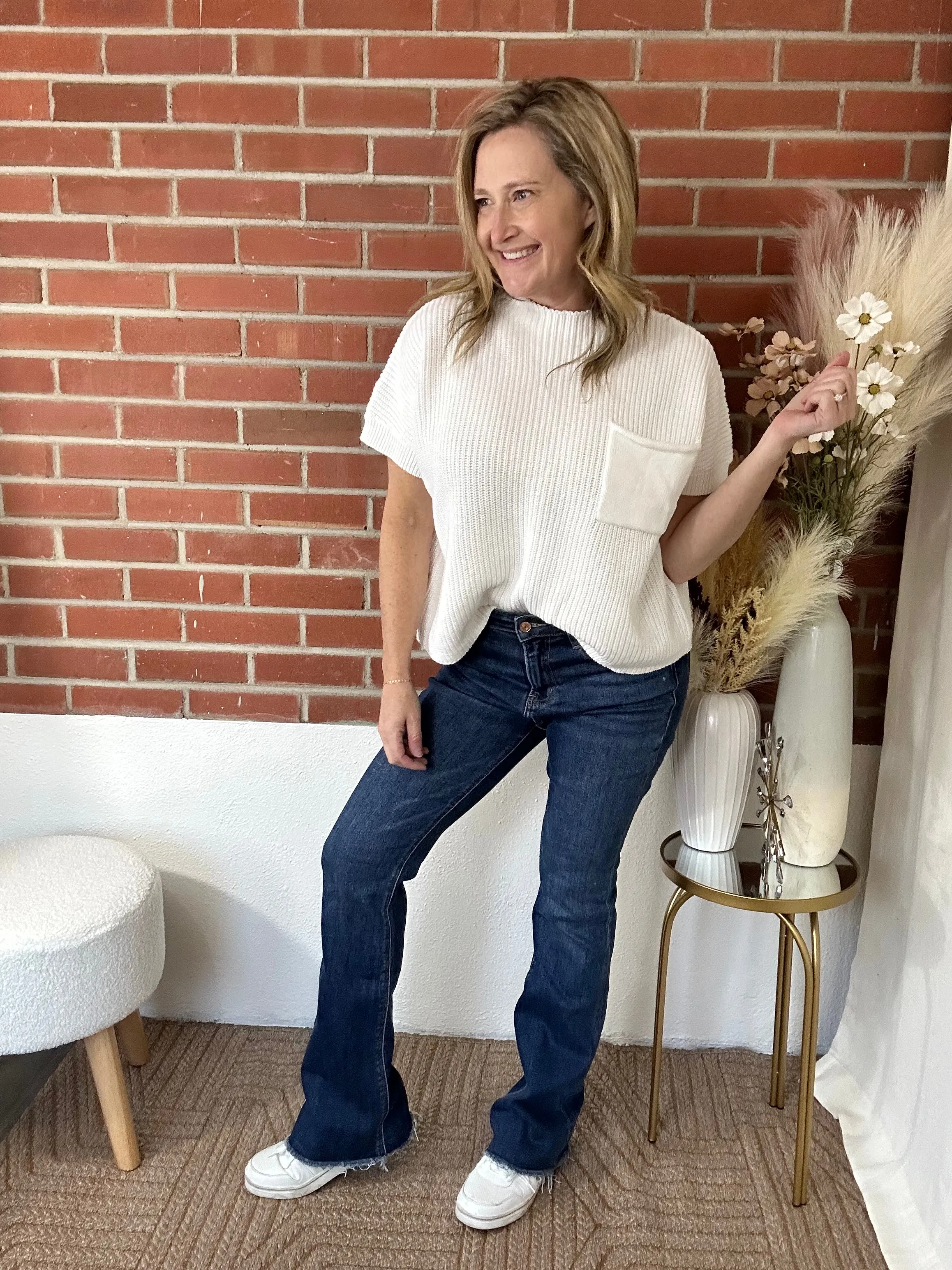 Mel High Rise Boot Cut Jeans - Restocking Soon