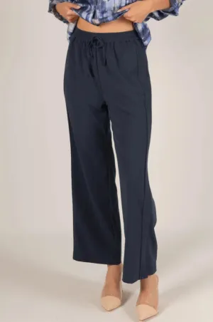 Navy Wide Leg Pants
