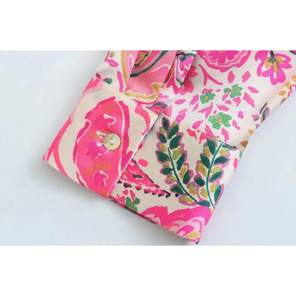 Paisley Print Cozy Long Sleeve