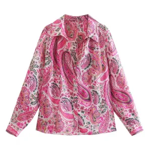 Paisley Print Cozy Long Sleeve