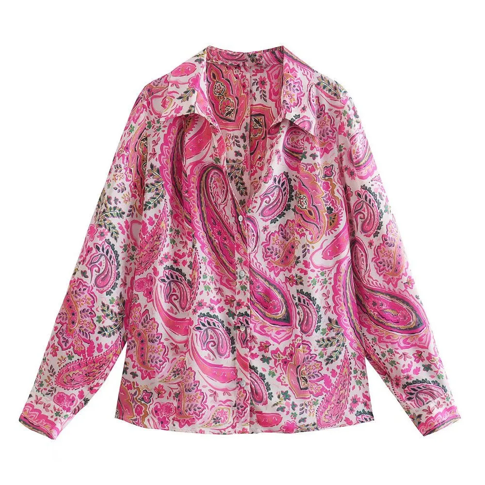 Paisley Print Cozy Long Sleeve