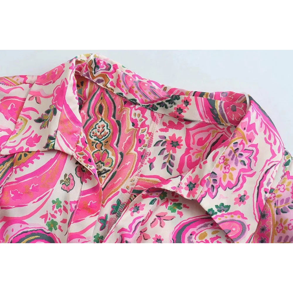 Paisley Print Cozy Long Sleeve