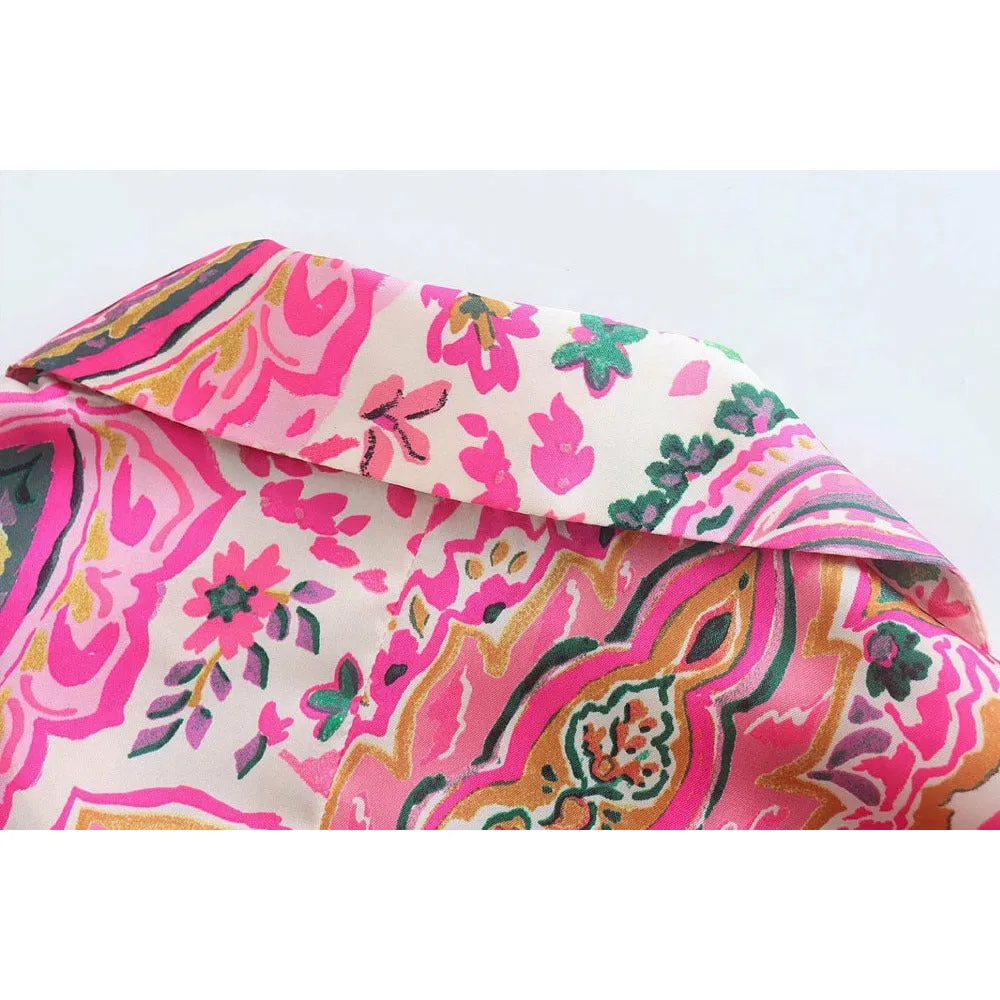 Paisley Print Cozy Long Sleeve