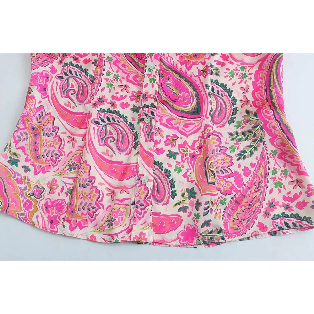 Paisley Print Cozy Long Sleeve