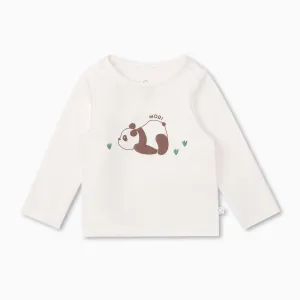 Panda Print Long Sleeve Tee