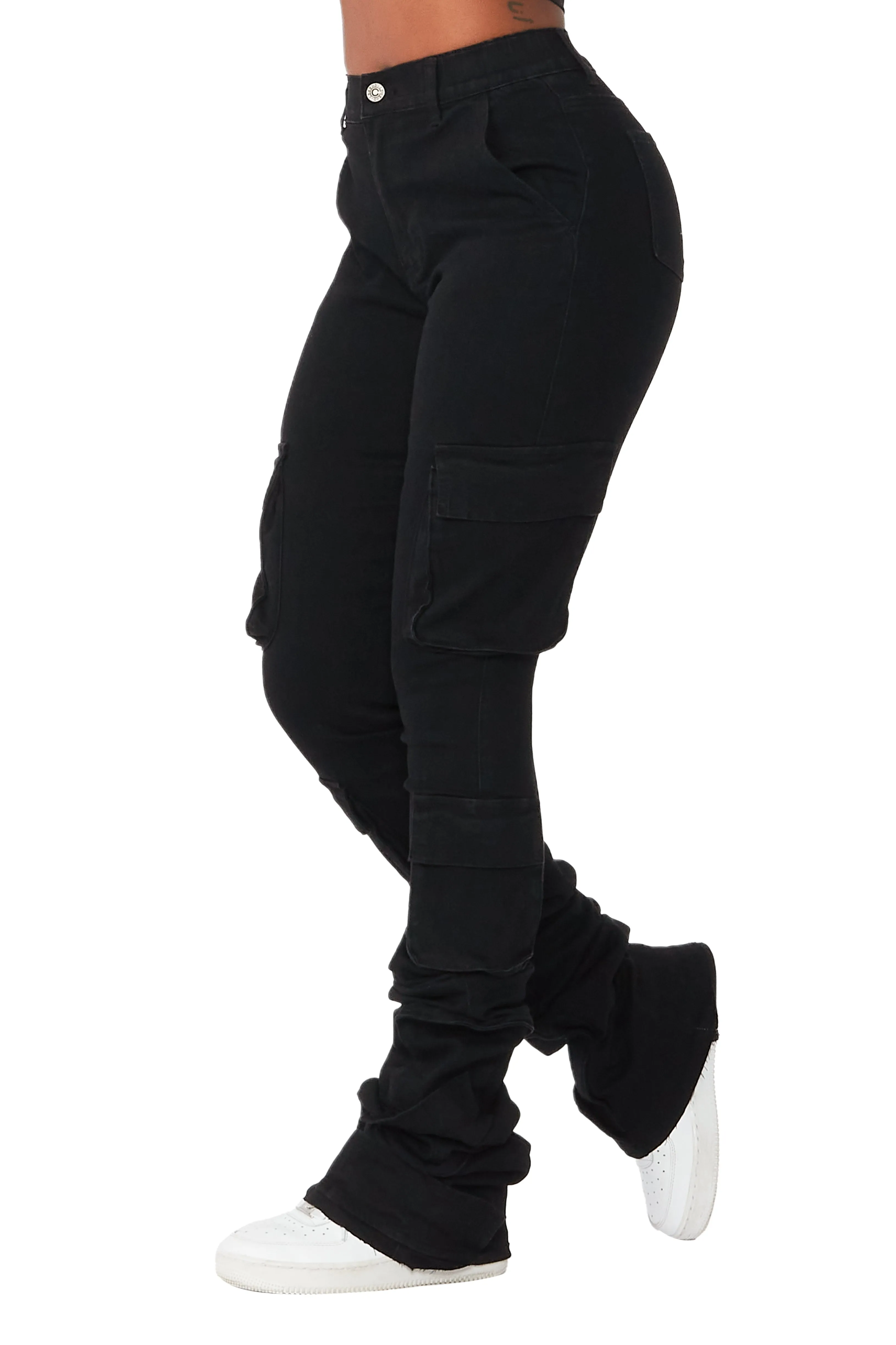 Phoebe Black Super Stacked Jean