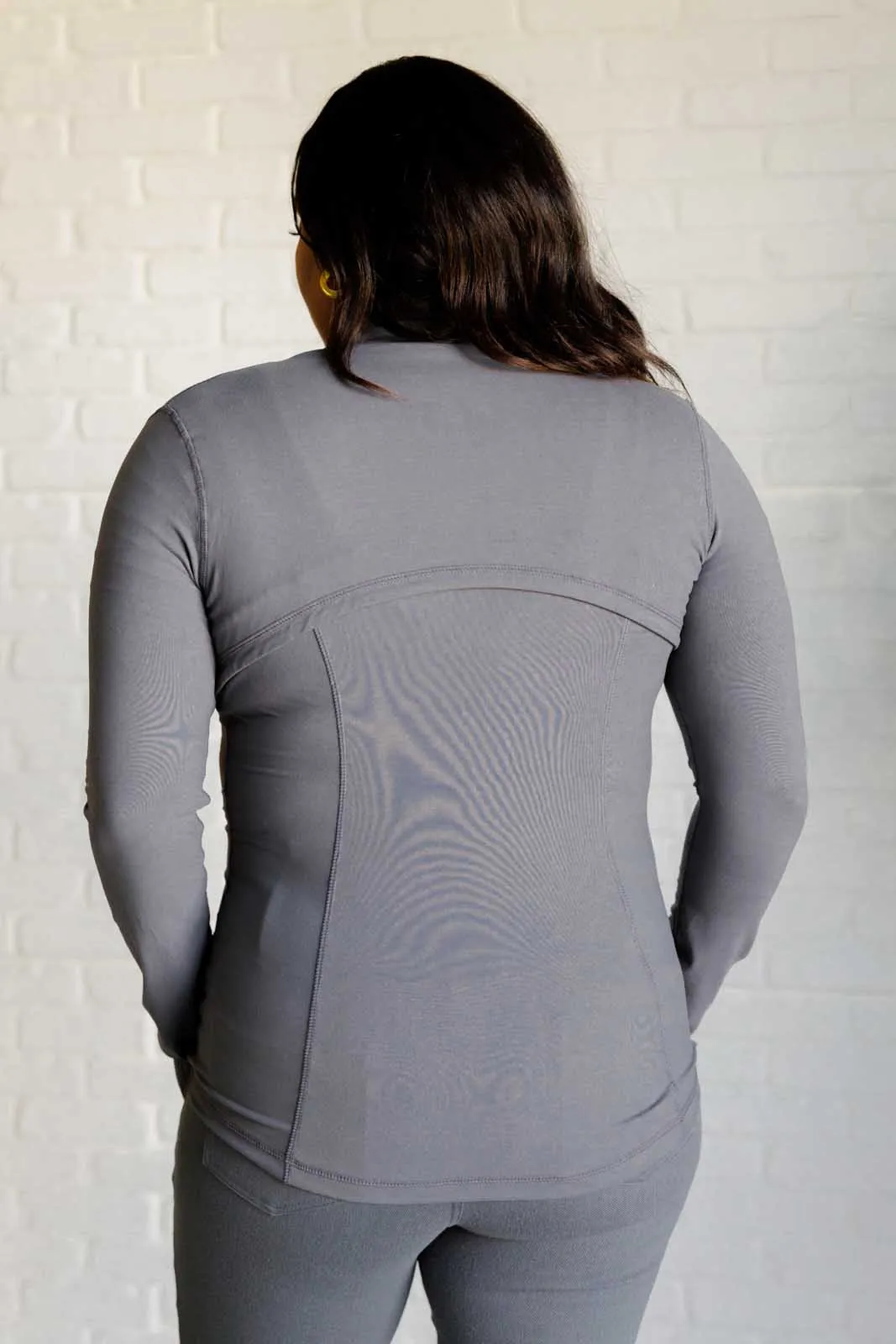 Rae Mode Staying Swift Activewear Jacket in Titanium