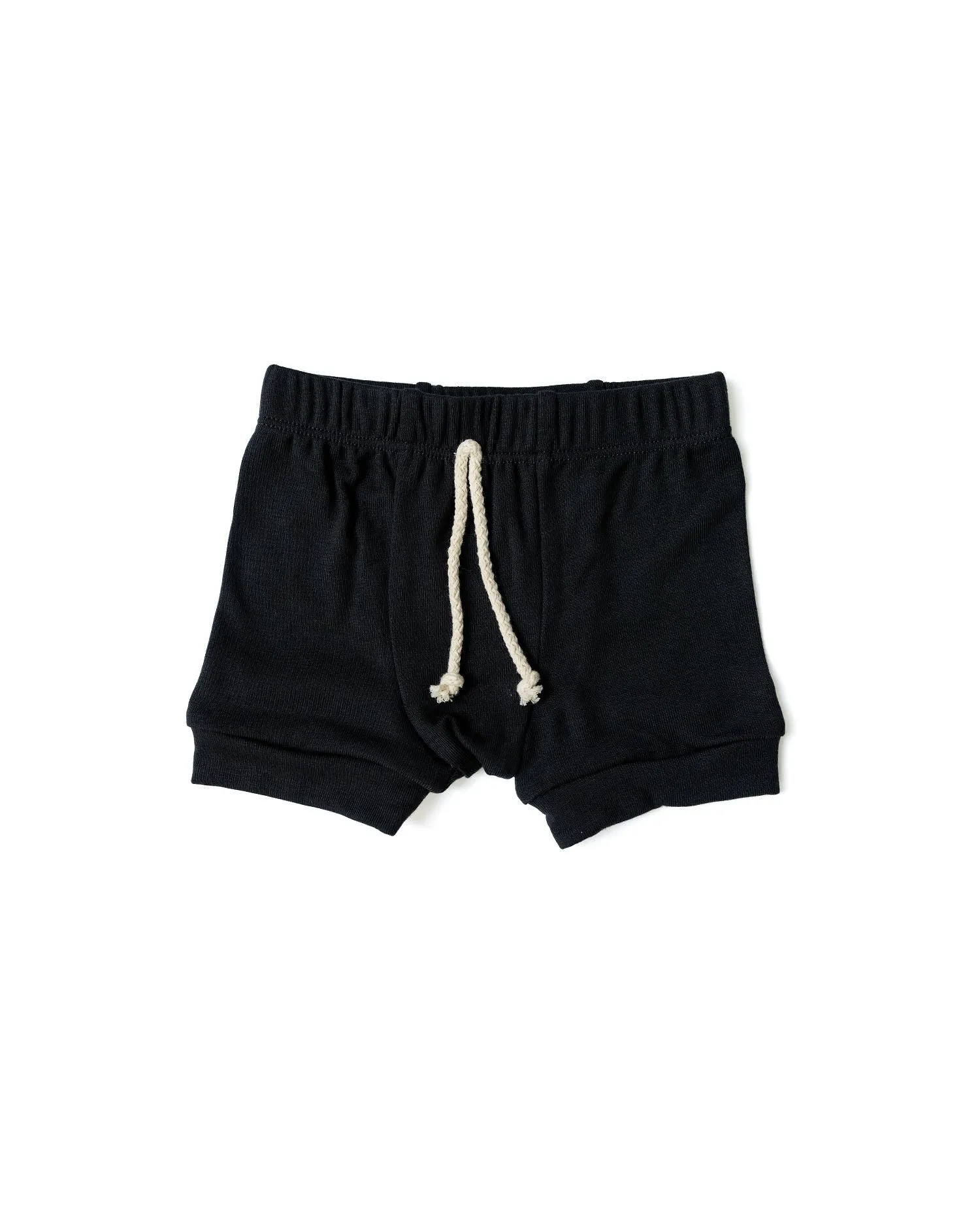 rib knit shorts CO - midnight 1x1