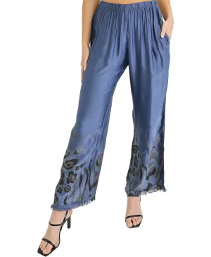 Satin Leopard Print Pants