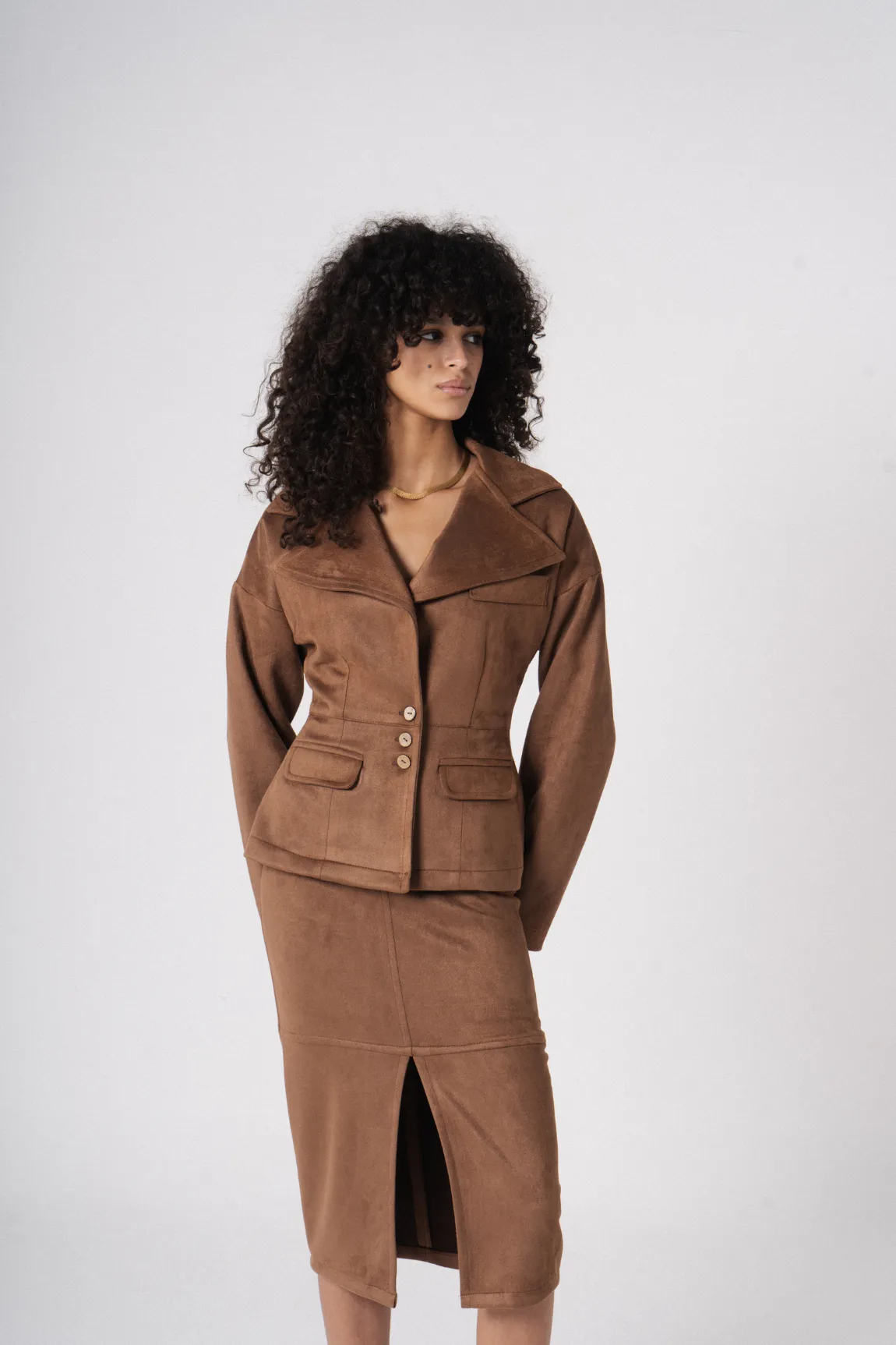 Sculpted Suede Jacket