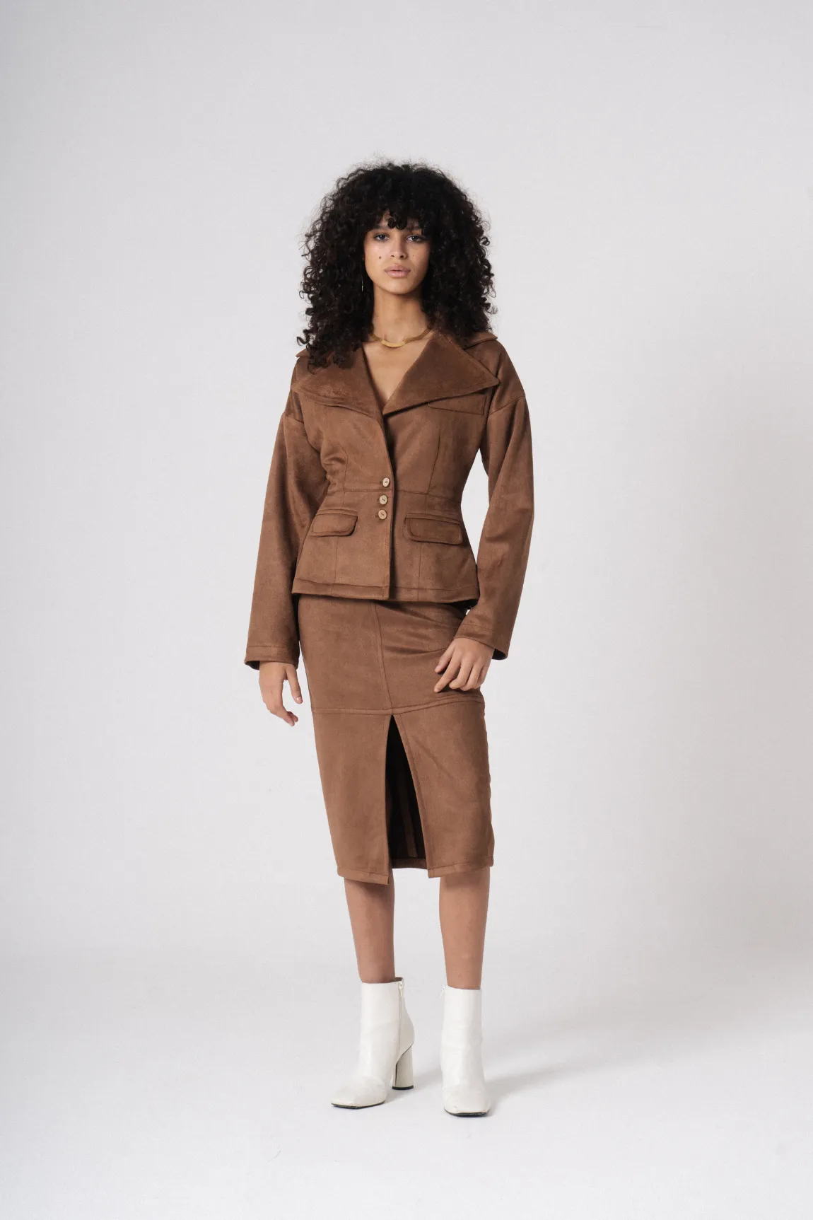 Sculpted Suede Jacket