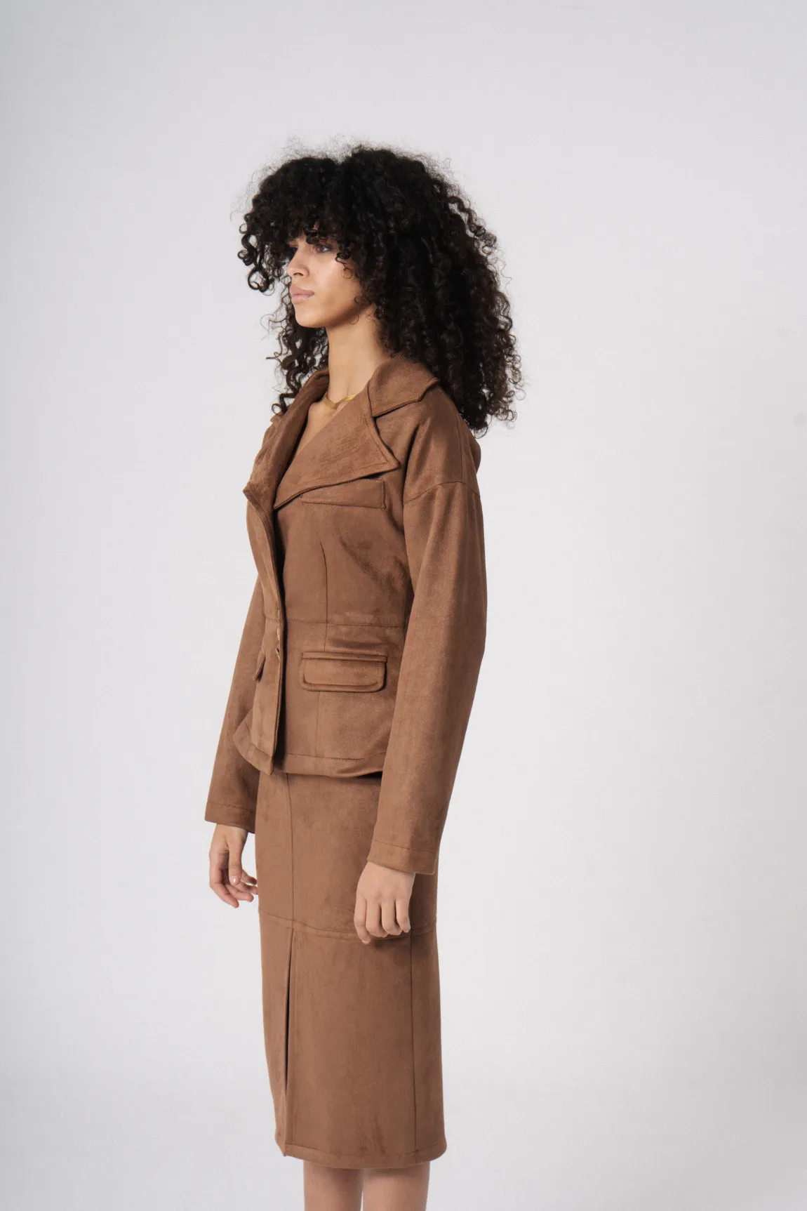Sculpted Suede Jacket