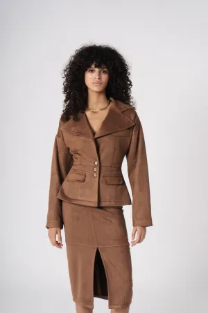 Sculpted Suede Jacket
