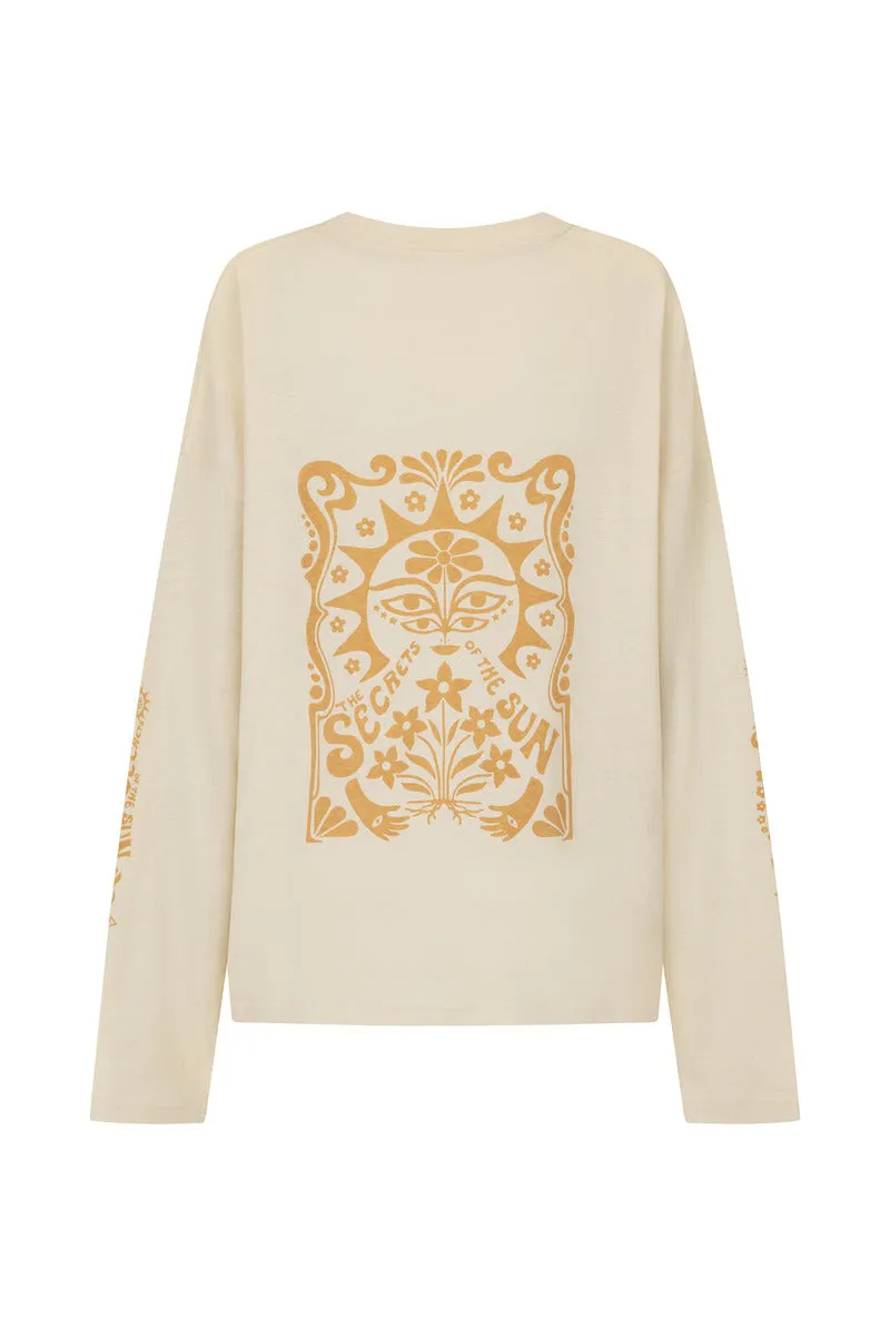 SECRETS OF SUN L/S TOP - BEIGE