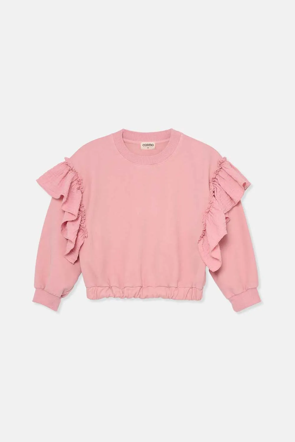 SOFT FLEECE RUFFLES SWEATSHIRT