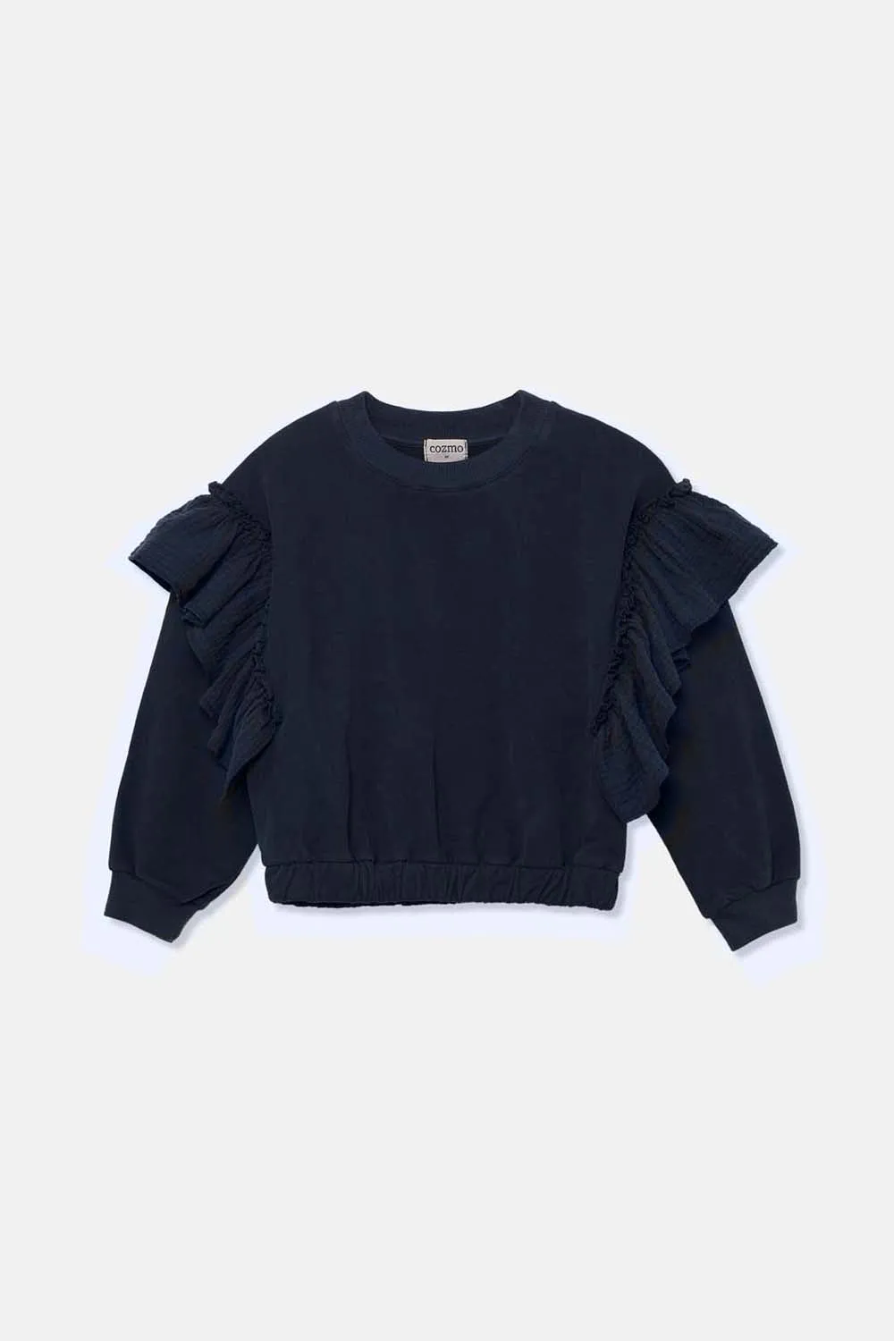 SOFT FLEECE RUFFLES SWEATSHIRT