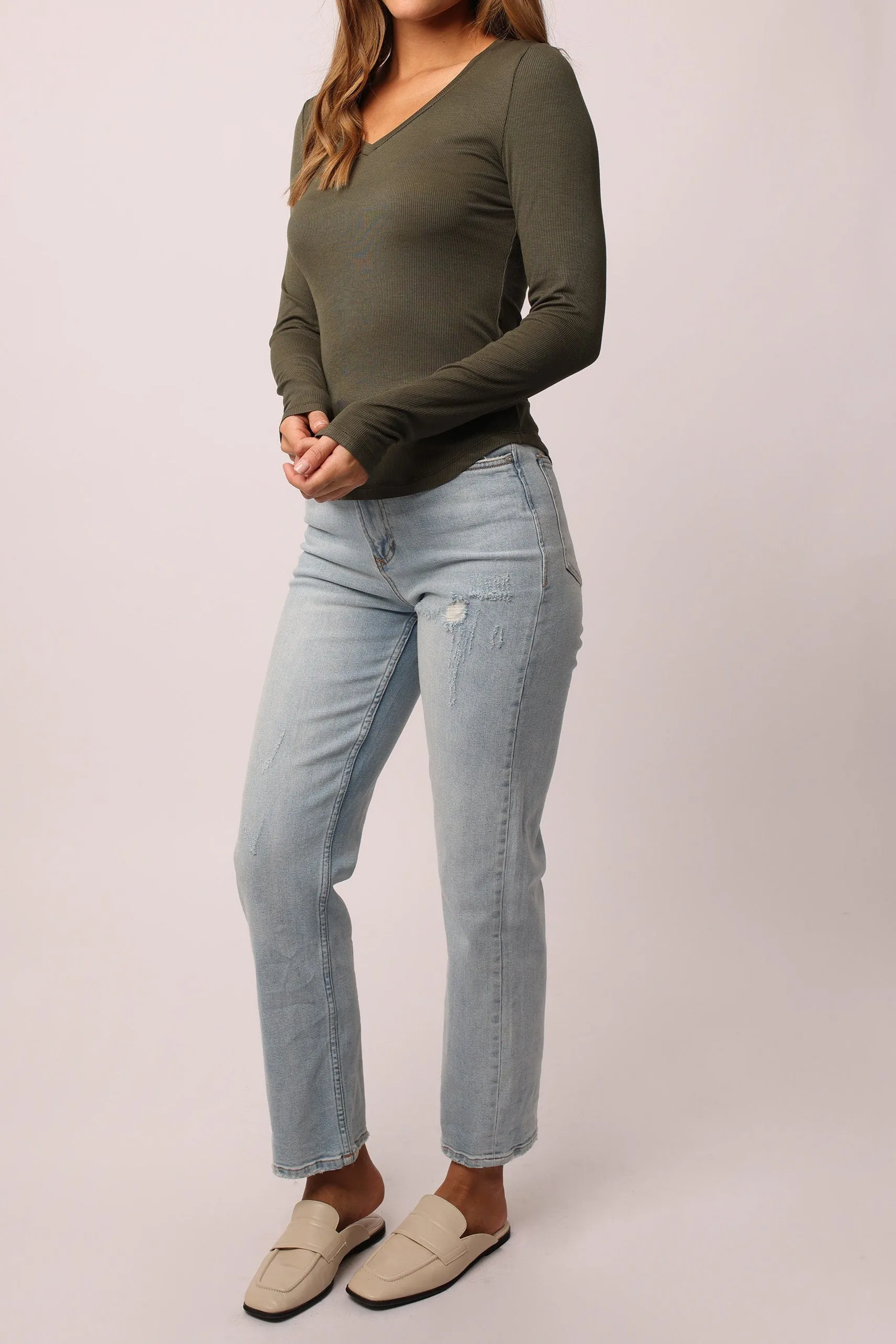 SOPHIE LONG SLEEVE TEE CYPRESS
