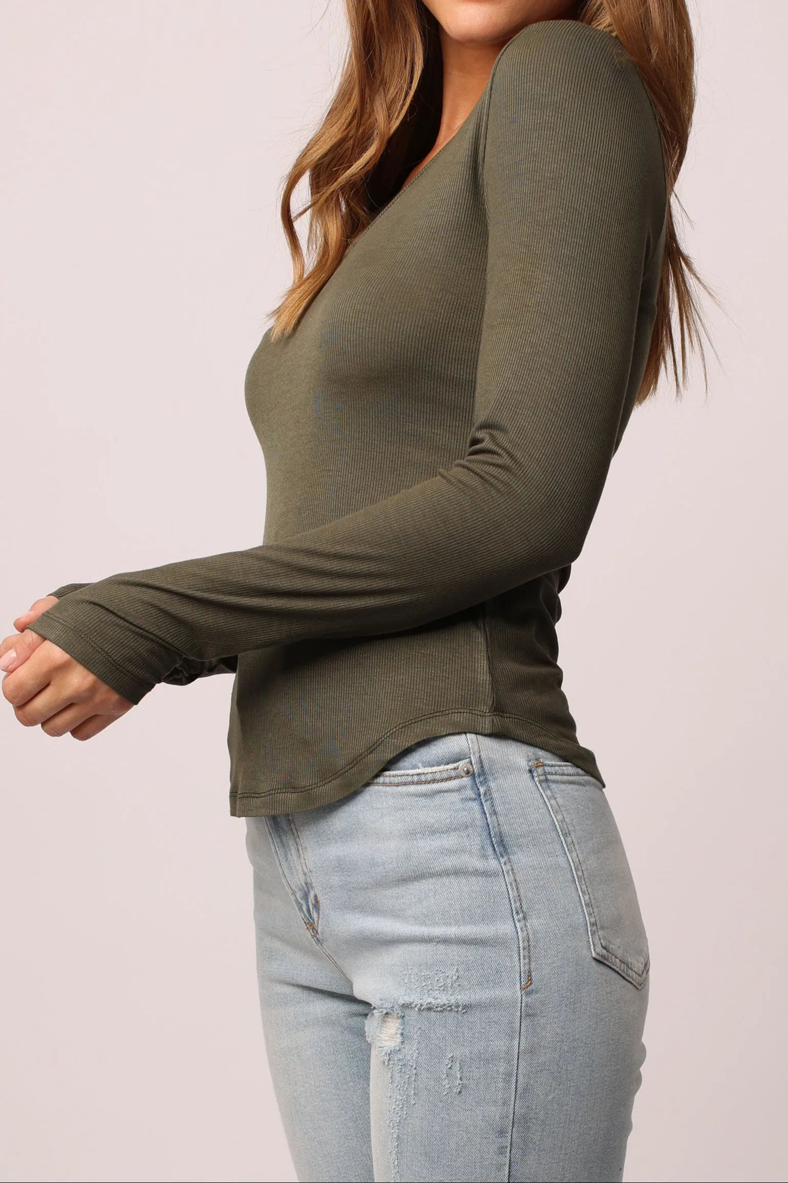 SOPHIE LONG SLEEVE TEE CYPRESS