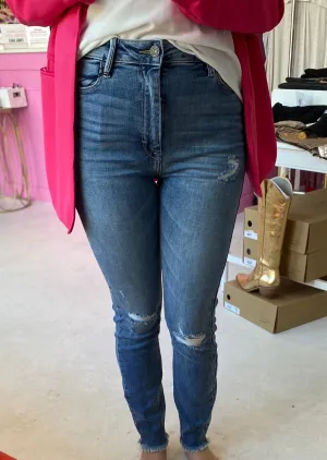Taylor High Rise Skinny w/ Fray Hem