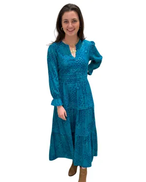 The Sydney Long Length Long Sleeve Dress in Jade