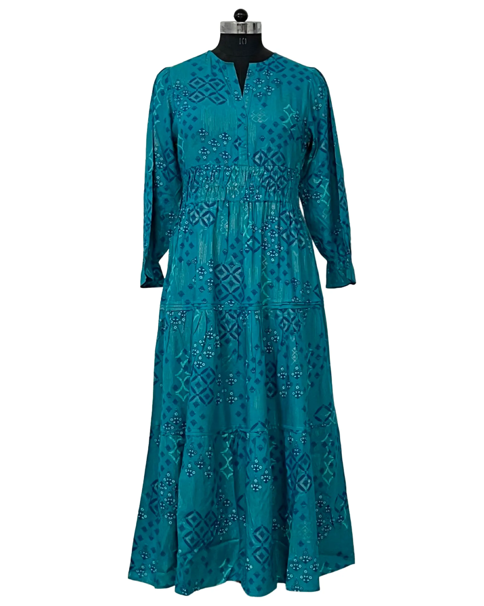 The Sydney Long Length Long Sleeve Dress in Jade