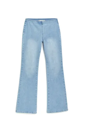 TWEEN PULL ON LIGHT INDIGO FLARE JEANS