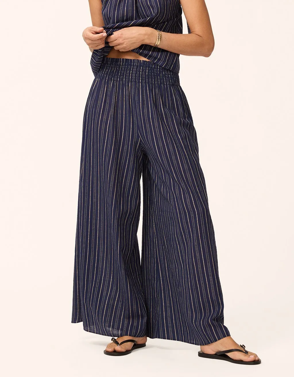 unsubscribed cotton shimmer beach pant