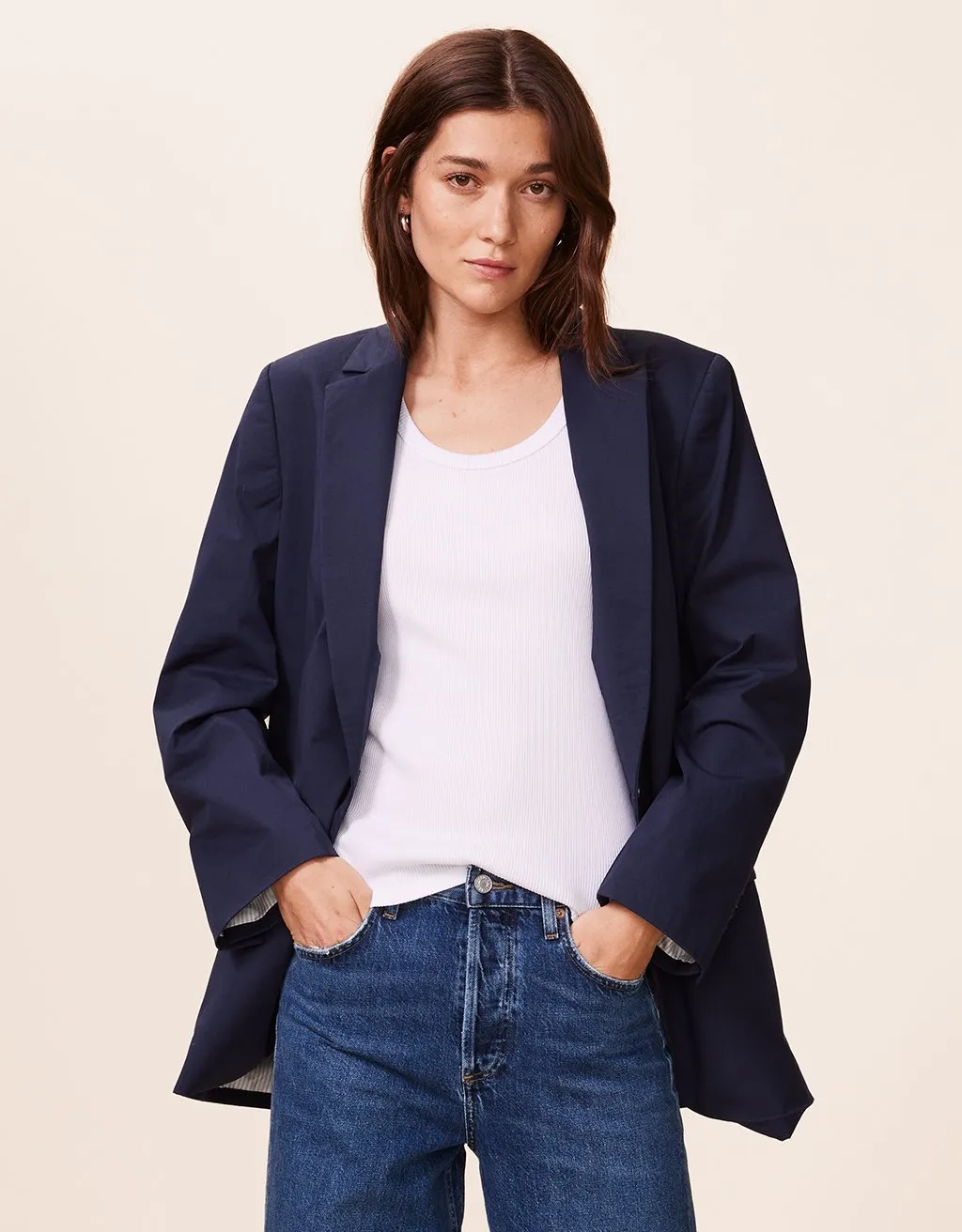 unsubscribed poplin blazer