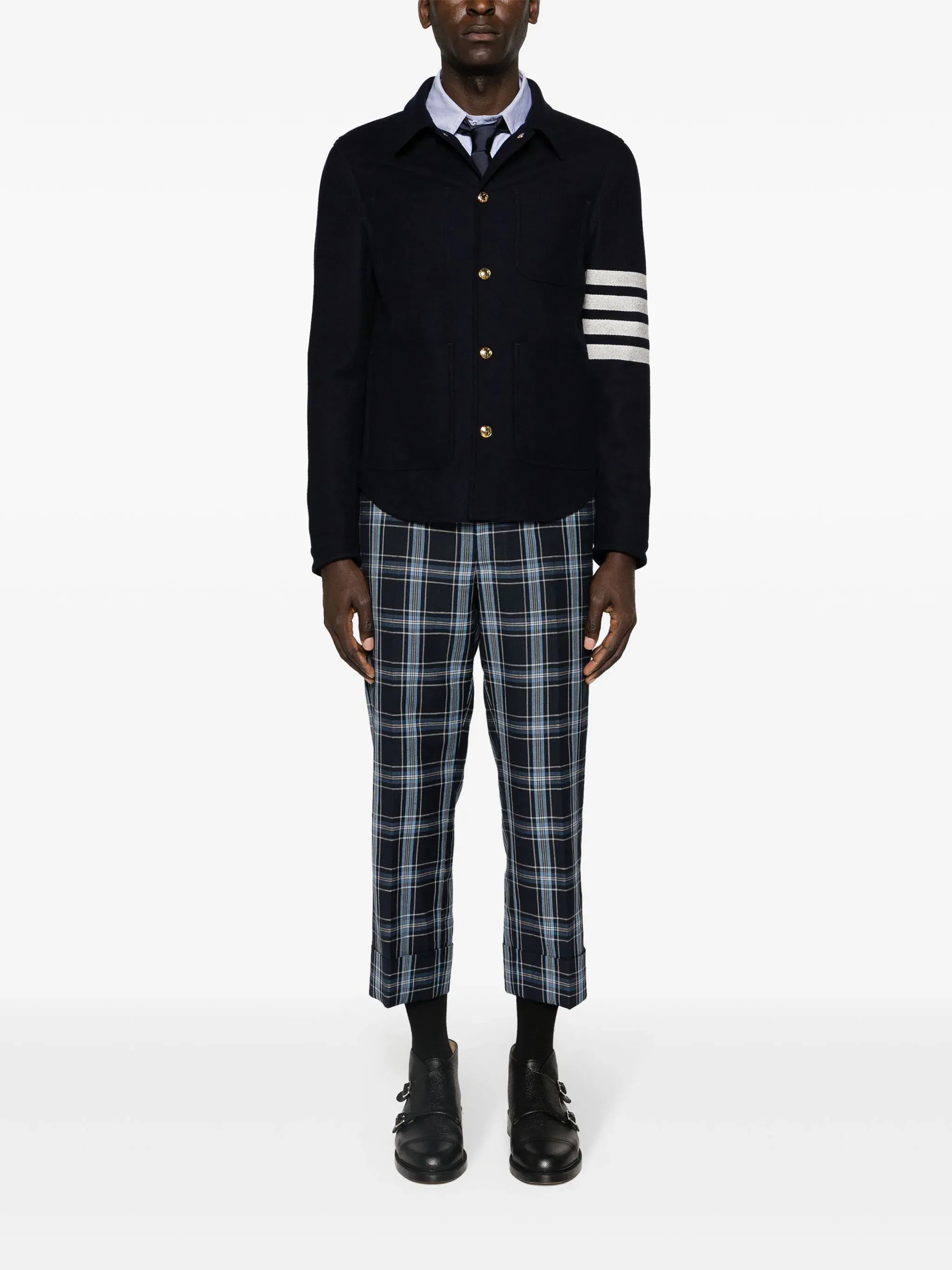 Wool Cashmere 4-Bar Utility Jacket